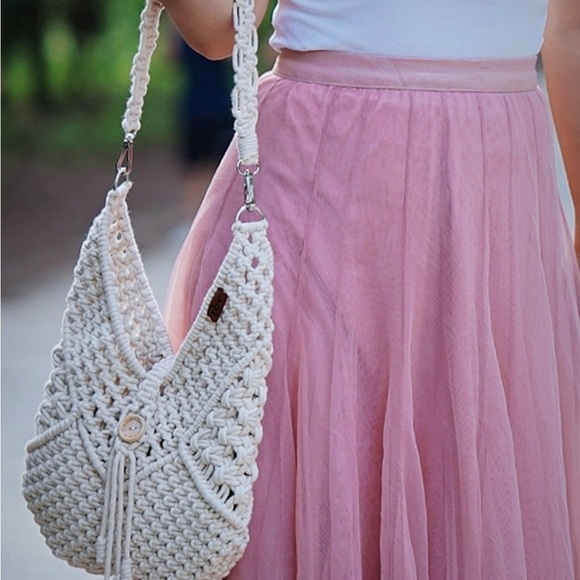 Macrame Handmade Handbag - Picture 1 of 5